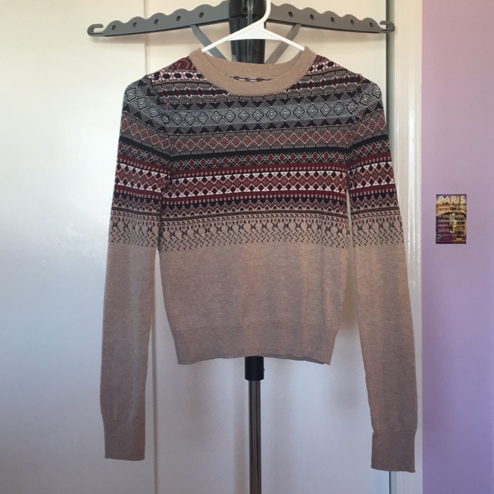Tan Pattern Sweater